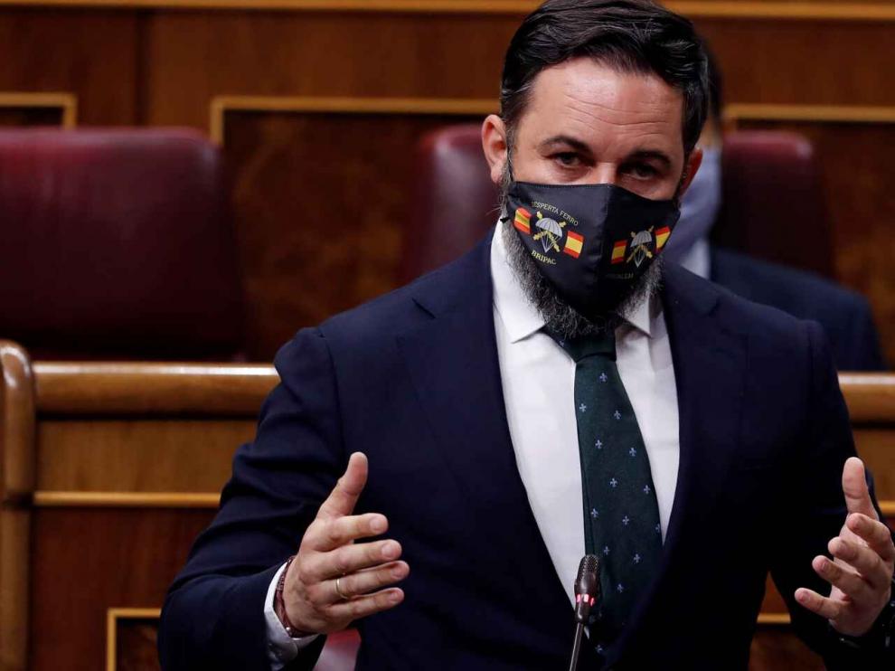 Abascal anuncia que Vox registrará hoy en el Congreso la moción de censura y que él será el candidato alternativo a Pedro Sánchez