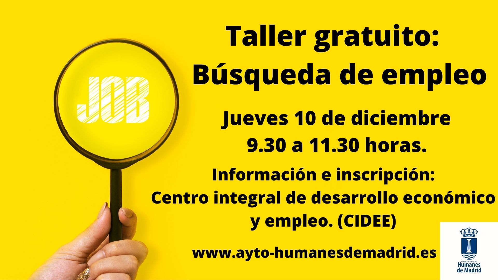 HUMANES DE MADRID. Reactivado el taller gratuito de búsqueda de empleo