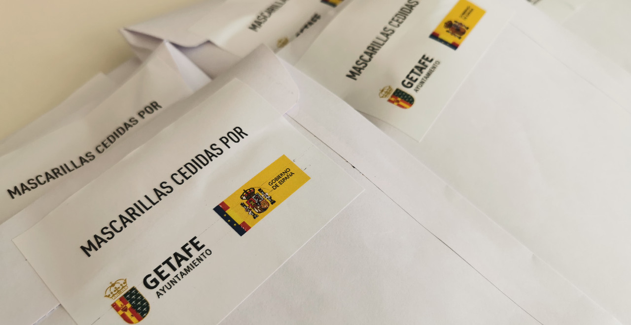 GETAFE. El Ayuntamiento reparte otras 45.000 mascarillas a familias vulnerables