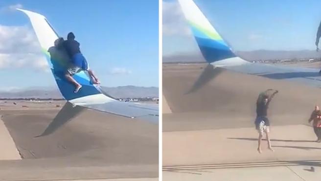 ESTADOS UNIDOS. Detenido un hombre por subirse al ala de un avión cuando estaba a punto de despegar