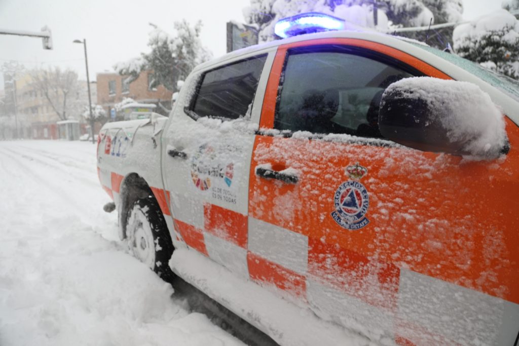 GETAFE. Ya son cerca de 300 las intervenciones de Protección Civil por la borrasca Filomena