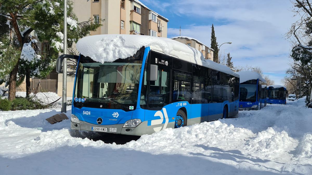 28 líneas de autobuses de la EMT de Madrid retoman sus itinerarios hoy martes