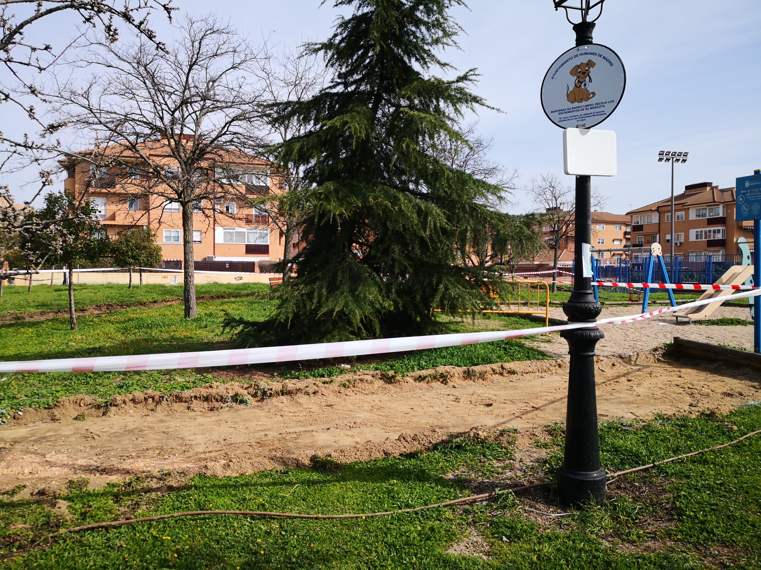 HUMANES DE MADRID. Comienzan las obras en el Parque de los Almendros II