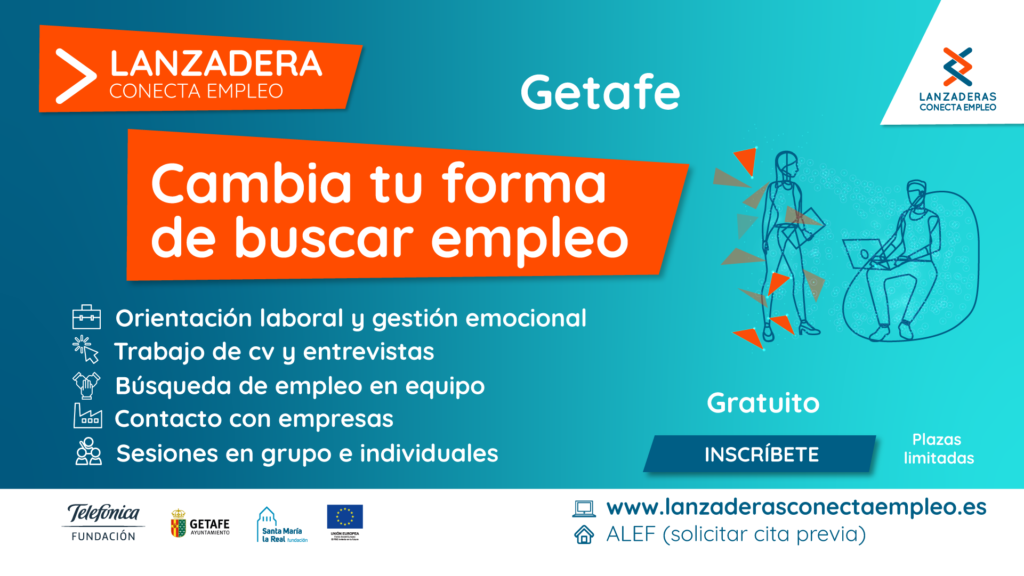 GETAFE. En marzo comenzará una nueva “Lanzadera Conecta Empleo” para la inserción laboral de 60 personas desempleadas