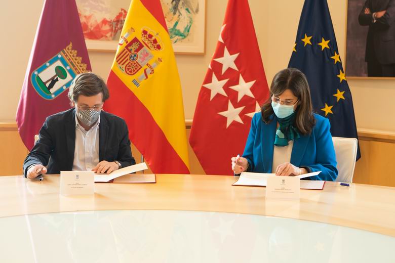 POZUELO DE ALARCÓN. Quislant y Almeida firman un convenio para que la totalidad de las aguas pluviales y residuales se depuren en Madrid