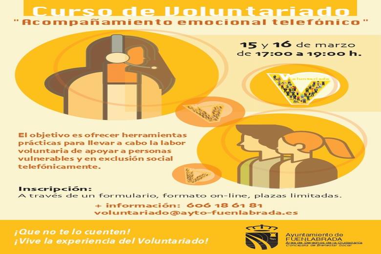 FUENLABRADA. Se imparte un nuevo curso para voluntarios sobre acompañamiento emocional a personas vulnerables