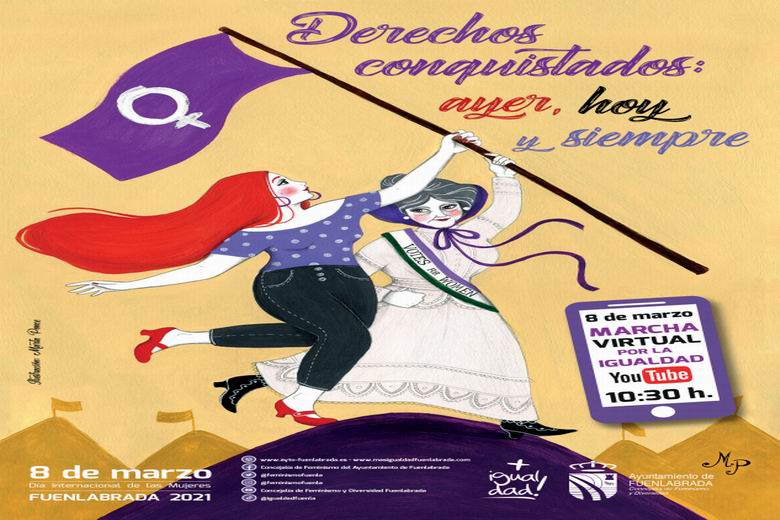 FUENLABRADA. Marcha virtual por la igualdad para conmemorar el 8 de marzo