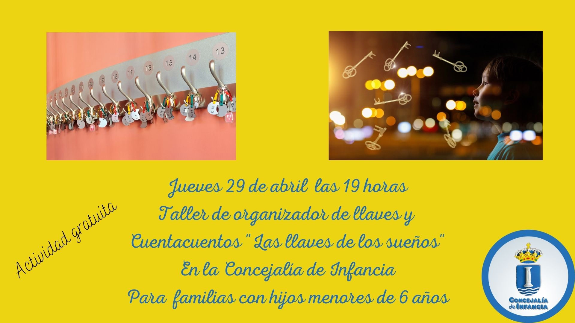 HUMANES DE MADRID. La Concejalía de Infancia organiza actividades sobre llaves para familias con hijos menores de 6 años