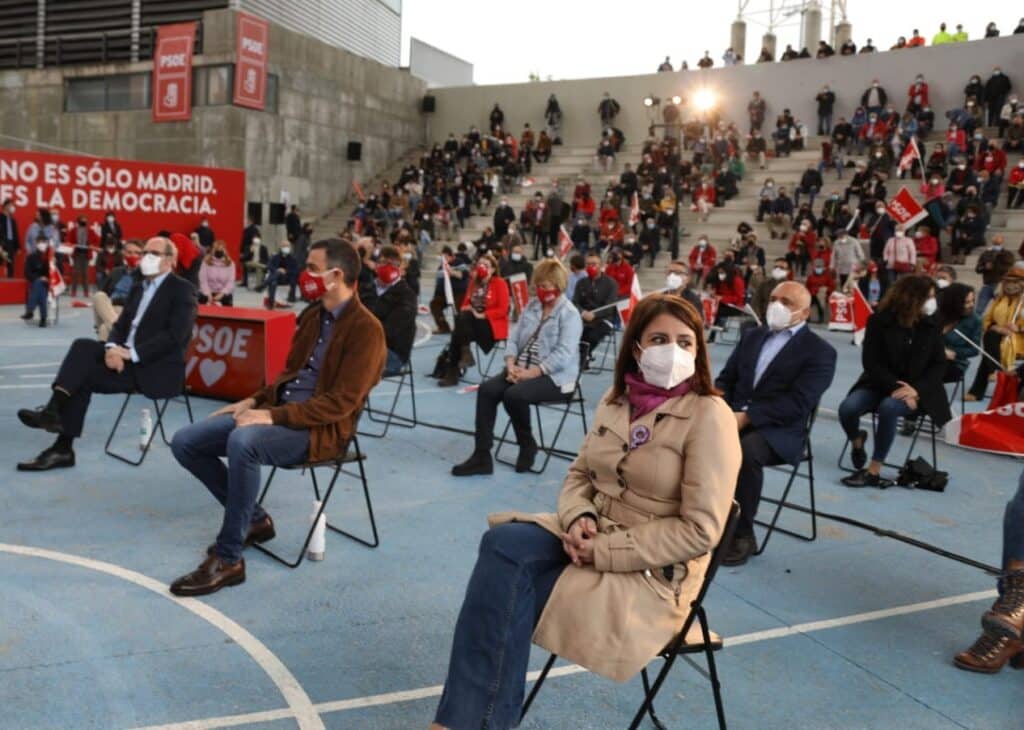 GETAFE. El Gobierno regional estudiará si el mitin de Sánchez en una zona confinada constituye una infracción