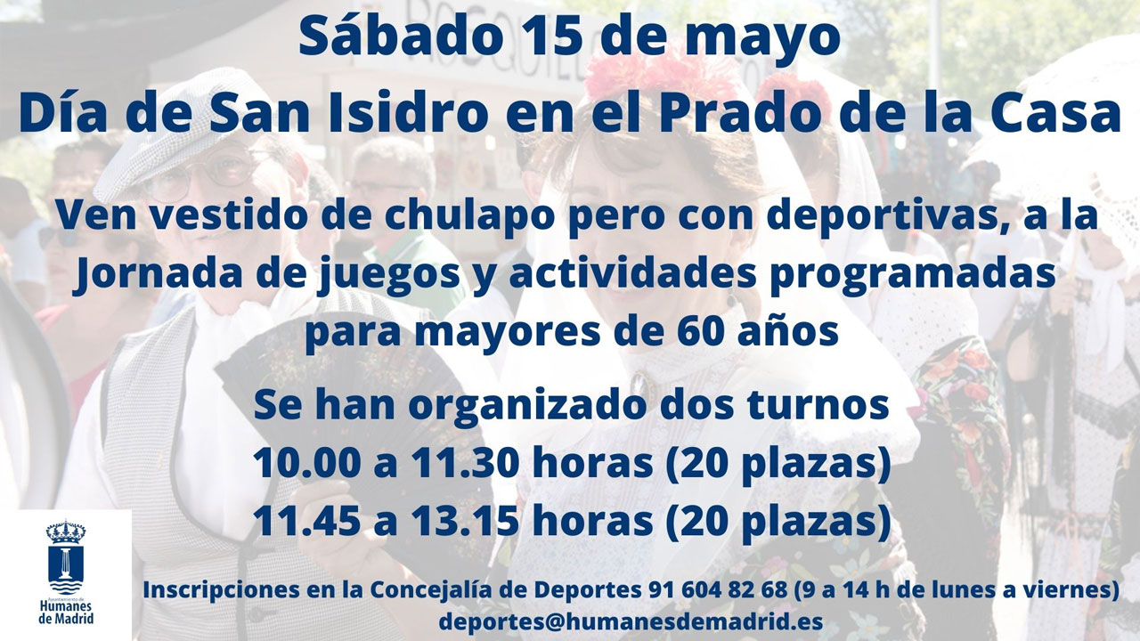 HUMANES DE MADRID. El Ayuntamiento celebra la festividad de San Isidro con una gymkana para mayores de 60 años en el Prado de la Casa