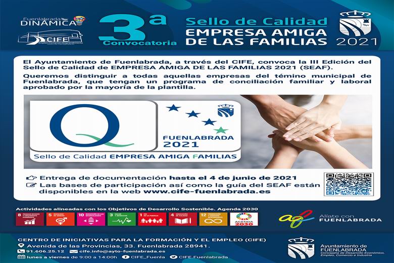 FUENLABRADA. Se abre el plazo para que las empresas opten al sello de calidad ‘Empresa Amiga de la Familia’