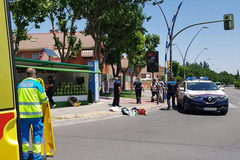 GETAFE. Herido grave un hombre de 30 años tras chocar con su patinete contra un puesto de melones