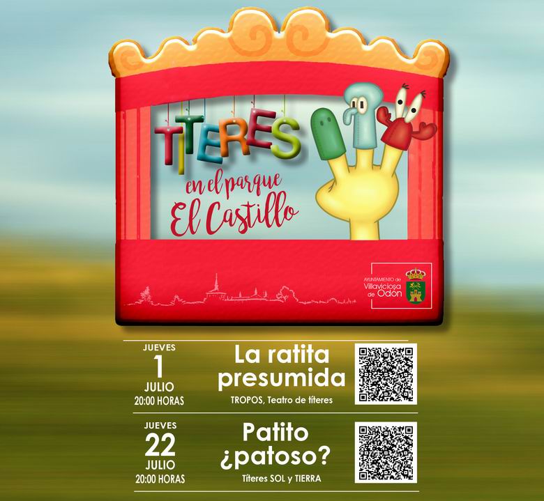 VILLAVICIOSA DE ODÓN. Vuelven los “Títeres en el Parque” los días 1 y 22 de julio