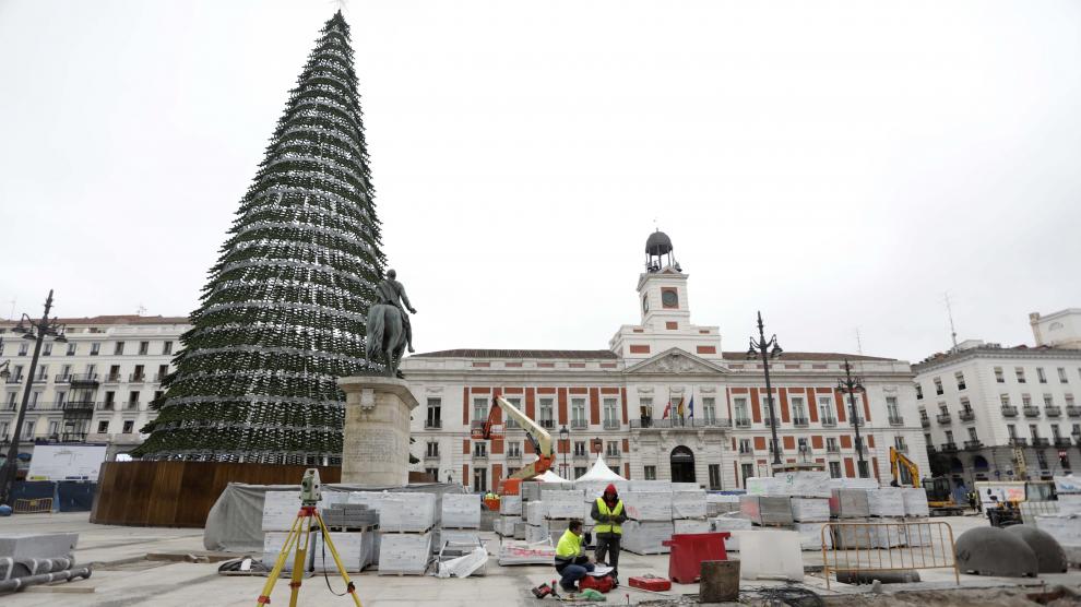 CENTRO. El encendido del árbol de la Puerta del Sol se retrasa al 4 de diciembre por el riesgo de aglomeraciones
