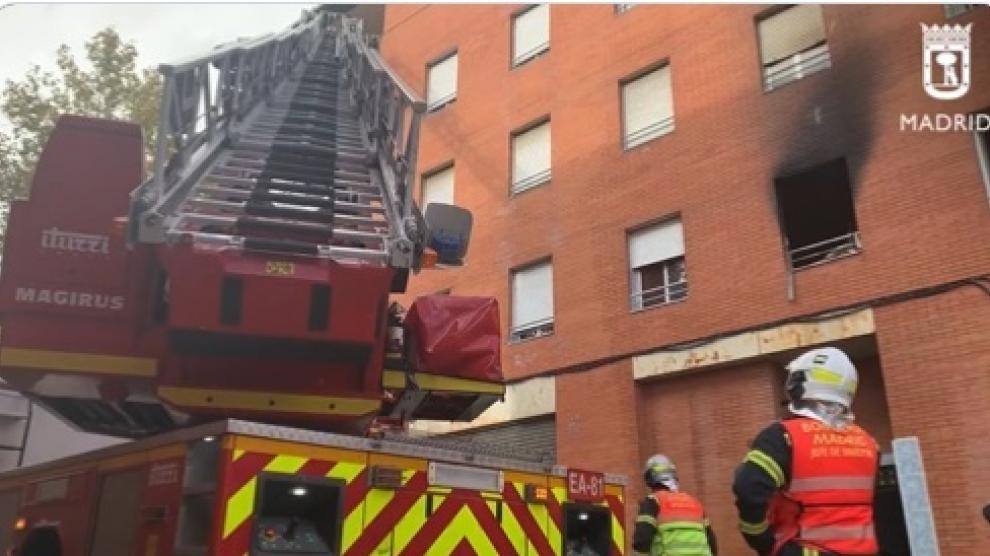 PUENTE DE VALLECAS. Muere un hombre de 55 años en un incendio
