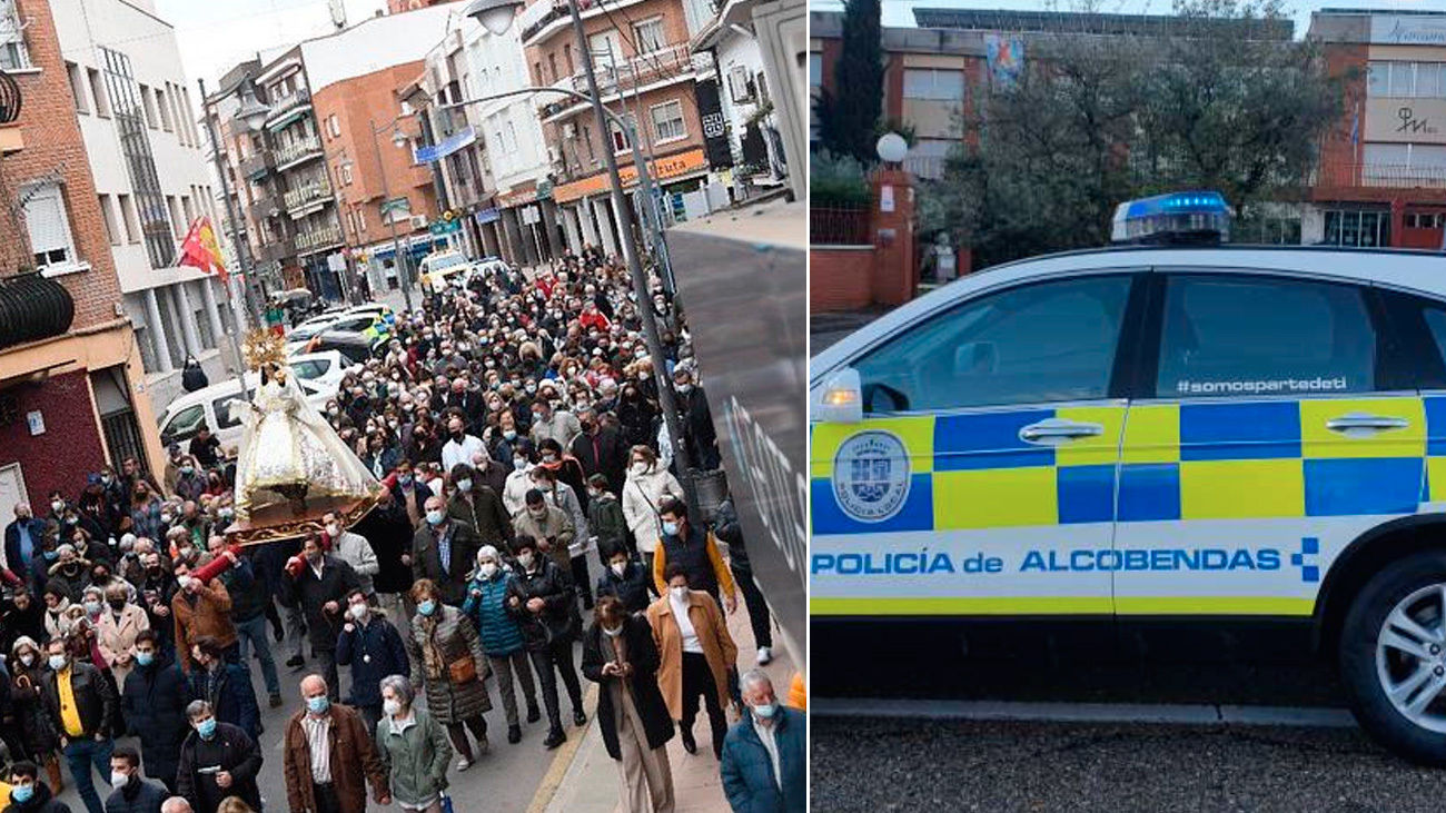ALCOBENDAS. Un policía atropella accidentalmente en Navidad a una multitud durante una procesión