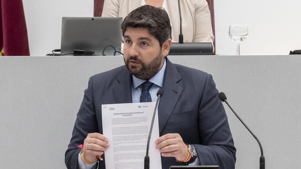 Vox vuelve a bloquear la investidura de López Miras como presidente y abre la posibilidad a nuevas elecciones