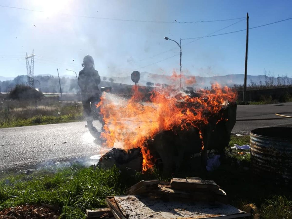 El incendio de La Palma podría haber sido originado por la quema de un contenedor después de una fiesta